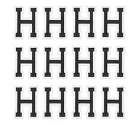sourcing map Iron on Letter Patches, Letter H, 1.4" Sew-on Embroidered Alphabet Patch A-Z with Ironed Adhesive for DIY Clothes Decorating Repair Shirts Jeans Jackets (Black, 12pcs)
