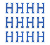 sourcing map Iron on Letter Patches, Letter H, 1.4" Sew-on Embroidered Alphabet Patch A-Z with Ironed Adhesive for DIY Clothes Decorating Repair Shirts Jeans Jackets (Blue, 12pcs)