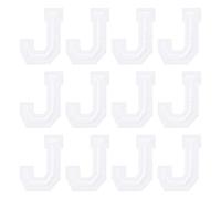 sourcing map Iron on Letter Patches, Letter J, 1.4" Sew-on Embroidered Alphabet Patch A-Z with Ironed Adhesive for DIY Clothes Decorating Repair Shirts Jeans Jackets (White, 12pcs)