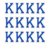 sourcing map Iron on Letter Patches, Letter K, 1.4" Sew-on Embroidered Alphabet Patch A-Z with Ironed Adhesive for DIY Clothes Decorating Repair Shirts Jeans Jackets (Blue, 12pcs)