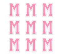 sourcing map Iron on Letter Patches, Letter m, 1.4" Sew-on Embroidered Alphabet Patch A-Z with Ironed Adhesive for DIY Clothes Decorating Repair Shirts Jeans Jackets (Rose Pink, 9pcs)
