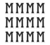 sourcing map Iron on Letter Patches, Letter m, 1.4" Sew-on Embroidered Alphabet Patch A-Z with Ironed Adhesive for DIY Clothes Decorating Repair Shirts Jeans Jackets (Black, 12pcs)