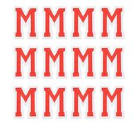 sourcing map Iron on Letter Patches, Letter m, 1.4" Sew-on Embroidered Alphabet Patch A-Z with Ironed Adhesive for DIY Clothes Decorating Repair Shirts Jeans Jackets (Red, 12pcs)