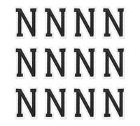 sourcing map Iron on Letter Patches, Letter N, 1.4" Sew-on Embroidered Alphabet Patch A-Z with Ironed Adhesive for DIY Clothes Decorating Repair Shirts Jeans Jackets (Black, 12pcs)