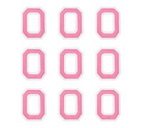 sourcing map Iron on Letter Patches, Letter O, 1.4" Sew-on Embroidered Alphabet Patch A-Z with Ironed Adhesive for DIY Clothes Decorating Repair Shirts Jeans Jackets (Rose Pink, 9pcs)