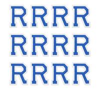 sourcing map Iron on Letter Patches, Letter R, 1.4" Sew-on Embroidered Alphabet Patch A-Z with Ironed Adhesive for DIY Clothes Decorating Repair Shirts Jeans Jackets (Blue, 12pcs)