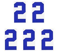 sourcing map Iron on Number 2 Heat Transfer 8" Blue Single Number for Team Uniform, Sports T-Shirt, Football, Basketball, Baseball Pack of 5