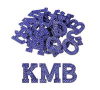 sourcing map Iron on Patch Decorative A-Z Dark Blue Glitter Alphabet Applique Rhinestone English Letter for DIY Clothes Repair Hats Bags Pack of 26