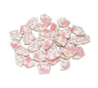 sourcing map Irregular Ceramic Mosaic Tiles, 200g/0.44lb Broken Porcelain Mosaic Tiles Bulk Irregular Glazed for DIY Art Craft Making Home Decor, Pink