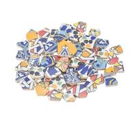 sourcing map Irregular Ceramic Mosaic Tiles, 200g/0.44lb Broken Porcelain Mosaic Tiles Bulk Irregular Glazed for DIY Art Craft Making Home Decor, Multicolor