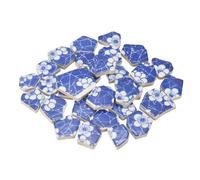 sourcing map Irregular Ceramic Mosaic Tiles, 200g/0.44lb Broken Porcelain Mosaic Tiles Bulk Irregular Glazed for DIY Art Craft Making Home Decor, Blue