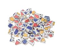 sourcing map Irregular Ceramic Mosaic Tiles, 200g/0.44lb Broken Porcelain Mosaic Tiles Bulk Irregular Glazed for DIY Art Craft Making Home Decor, Red/Yellow/Blue