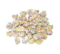 sourcing map Irregular Ceramic Mosaic Tiles, 300g/0.7lb Broken Porcelain Mosaic Tiles Bulk Irregular Glazed for DIY Art Craft Making Home Decor, Yellow/Pink