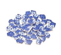 sourcing map Irregular Ceramic Mosaic Tiles, 300g/0.7lb Broken Porcelain Mosaic Tiles Bulk Irregular Glazed for DIY Art Craft Making Home Decor, Blue