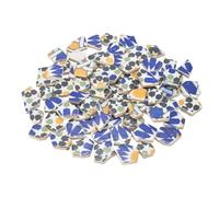 sourcing map Irregular Ceramic Mosaic Tiles, 500g/1.1lb Broken Porcelain Mosaic Tiles Bulk Irregular Glazed for DIY Art Craft Making Home Decor, Blue/Black