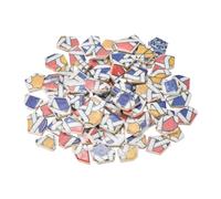 sourcing map Irregular Ceramic Mosaic Tiles, 500g/1.1lb Broken Porcelain Mosaic Tiles Bulk Irregular Glazed for DIY Art Craft Making Home Decor, Red/Yellow/Blue