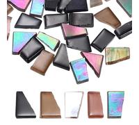 sourcing map Irregular Glass Mosaic Tiles, 100g/0.2LB Irregular Stained Glass Sheets Broken Mosaic Pieces Tiles Supplies Kit Bulk for DIY Art Craft Making Home Decor, Dark Gray Series