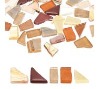 sourcing map Irregular Glass Mosaic Tiles, 200G/0.4LB Irregular Stained Glass Sheets Broken Mosaic Pieces Tiles Supplies Kit Bulk for DIY Art Craft Making Home Decor, Brown Series
