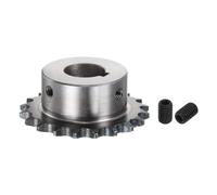 sourcing map ISO/DIN 06B-1 Roller Chain Sprocket B Type 20mm Bore, 3/8" Pitch, A3-Steel Single Strand Roller Sprocket Hardened 20 Tooth