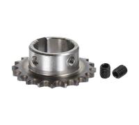 sourcing map ISO/DIN 06B-1 Roller Chain Sprocket B Type 30mm Bore, 3/8" Pitch, A3-Steel Single Strand Roller Sprocket Hardened 20 Tooth