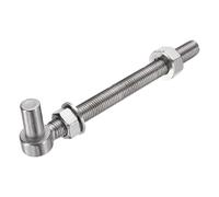 sourcing map J Bolt Gate Hinge, M16 x 8" 304 Stainless Steel Gate Hinges Bolt, J-Bolt Post Hinge with Washers and Nuts for Chain Link Fence, Wooden Fence, Driveway, Farm Garden Door