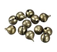 sourcing map Jingle Bells, 12mm 12pcs Small Bells for Craft DIY Christmas Decoration, Bronze Tone