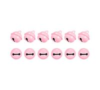 sourcing map Jingle Bells, 22mm 12pcs Craft Bells for DIY Holiday Decoration, Musical Party, Home, Festival, Wedding, Pink