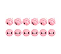 sourcing map Jingle Bells, 22mm 12pcs Craft Bells for DIY Holiday Decoration, Musical Party, Home, Festival, Wedding, Dark Pink