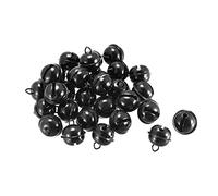 sourcing map Jingle Bells, 22mm 48pcs Craft Bells for DIY Holiday Decoration, Musical Party, Home, Festival, Wedding, Black