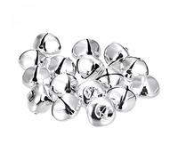 sourcing map Jingle Bells, 24mm 16pcs Carbon Steel Craft Bells for DIY Christmas, Silver Tone