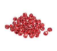 sourcing map Jingle Bells, 3/8"(10mm) 120pcs Small Bells for Crafts DIY Christmas, Holiday Decoration, Musical Party, Home, Festival, Wedding, Red