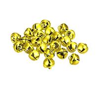 sourcing map Jingle Bells, 8mm 48pcs Carbon Steel Craft Bells for DIY Christmas, Gold Tone