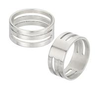 sourcing map Jump Ring Opening Tool, 17mm Stainless Steel Jump Ring Opener Circle Split Opening Closing Finger Tool for Jewelry Making Supplies Craft Projects(Silver Tone, Pack of 2)