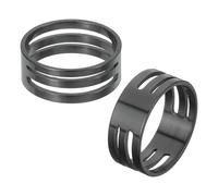 sourcing map Jump Ring Opening Tool, 19mm Stainless Steel Jump Ring Opener Circle Split Opening Closing Finger Tool for Jewelry Making Supplies Craft Projects(Black, Pack of 2)