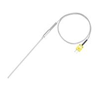 sourcing map K Type Thermocouple with Plug, Meter Temperature Sensor Probe -50 to 1100°C(-58 to 2012°F) Stainless Steel, 4x200mm 3.3ft Wire