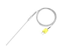 sourcing map K Type Thermocouple with Plug, Meter Temperature Sensor Probe -50 to 1100°C(-58 to 2012°F) Stainless Steel, 4x150mm 6.6ft Wire