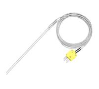 sourcing map K Type Thermocouple with Plug, Meter Temperature Sensor Probe -50 to 1100°C(-58 to 2012°F) Stainless Steel, 1x300mm 6.6ft Wire