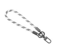 sourcing map Keychain Wristlet Lanyard, 400mm/15-inch Long Braided Wrist Lanyard, Wristlet Strap Keychain for Keys, Car Keys, ID Badges Card Wallet (White)
