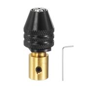 sourcing map Keyless Drill Chuck 3mm Round Shank Chuck Conversion Adapter 0.012"-0.13" Quick Change for Round-Shank Cordless Screwdrivers Drills Power DIY Tools, Black