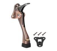 sourcing map Kickdown Door Stopper, 4.7" Aluminum Alloy Kick Down Door Stoppers for Bottom of Doors One Touch Adjustable Doors Holder with Non-Slip Rubber Tip and Screws for Home, Copper