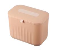 sourcing map Kitchen Compost Bin Hanging Small Trash Can, 7L/1.8Gallon Plastic Trash Can with Lid, Suitable for Countertop, Under Sink or Wall Mounted, Pink