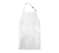 sourcing map Kitchen Cooking Aprons 82x68cm Adjustable Bib Waterproof Long Ties Chef Apron with 2 Pockets for Men Women Chef, White