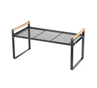 sourcing map Kitchen Countertop Organizer, Stackable Kitchen Spice Racks Countertop Shelves Suitable for Kitchen Cabinet, Cupboard, Counter, Pantry - Black