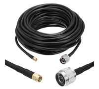 sourcing map KMR/LMR240 Coaxial Extension Cable, 50ohm 50Ft SMA Male to N-Type Male RF Low-Loss Coaxial Cable Antenna Lead Extension with Connector for 3G 4G 5G LTE Ham WiFi GPS RF Radio Use