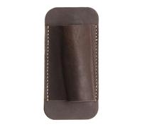 sourcing map Knife Sheath 4.72" x 2.24" Genuine Leather Carry Folding Knife Sheath for Outdoor Climbing Camping Cycling and Hiking, Deep Brown