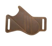 sourcing map Knife Sheath 6.14" x 4.61" Genuine Leather Carry Folding Knife Sheath for Outdoor Climbing Camping Cycling and Hiking, Brown