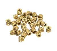 sourcing map Knurled Insert Nuts, 150Pcs M2 x 3mm L x 3.5mm OD 3D Printing Brass Nuts Female Threaded Inserts Brass Heat Set Insert Embedment Nut