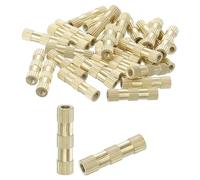 sourcing map Knurled Insert Nuts, 30Pcs M3 x 20mm(L) x 5mm(OD) Thread Printing Brass Nuts Female Threaded Inserts Brass Heat Set Insert Embedment Nuts