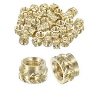 sourcing map Knurled Insert Nuts, 60pcs M5 x 5 x 8mm (LxOD) 3D Printing