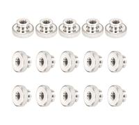 sourcing map Knurled Thumb Nut, 15Pcs M6x1mm Iron Round Knobs Fasteners for 3D Printer Parts, Silver Tone